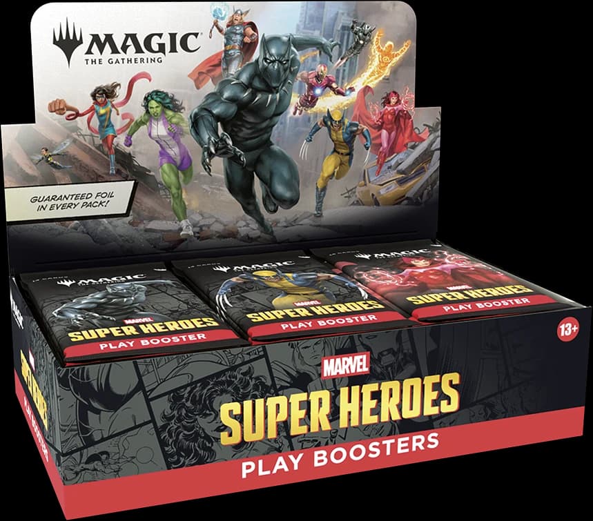 Marvel Super Heroes Play Booster Display